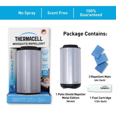 ThermaCELL Mini Halo Metal - Repellente zanzare, mosche e pappataci
