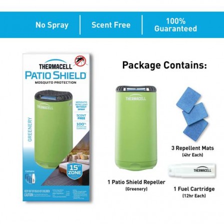 ThermaCELL Mini Halo Verde - Repellente zanzare, mosche e pappataci