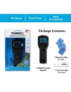 ThermaCELL Portatile NERO MR300 - Repellente zanzare, mosche e pappataci