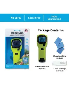 ThermaCELL Portatile Verde Fluo MR300 - Repellente zanzare, mosche e pappataci