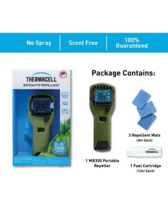 ThermaCELL Portatile Verde Oliva MR300 - Repellente zanzare, mosche e pappataci