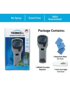 ThermaCELL Portatile Grigio Perla MR300 - Repellente zanzare, mosche e pappataci