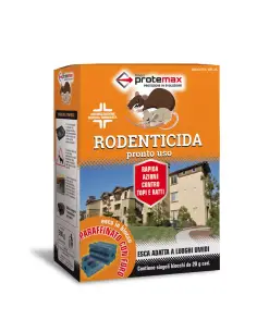 Protemax Rodenticida Blocco Paraffinato Bf Con Foro Astuccio 300 gr