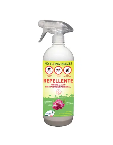 NO FLYING INSECTS - Repellente naturale zanzare formica acari - flacone 1 litro