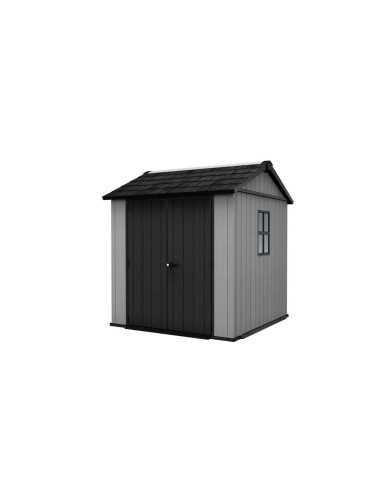 Keter casetta da giardino in resina NEWTON PLUS 757/775 EVOTECH GRIGIO - DOPPIA OPZIONE MONTAGGIO