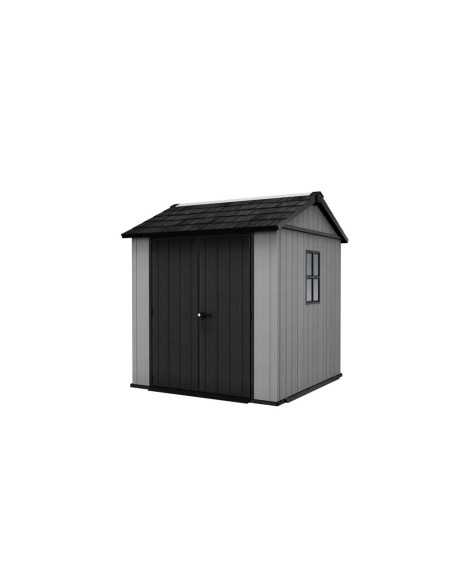 Keter casetta da giardino in resina NEWTON PLUS 757/775 EVOTECH GRIGIO - DOPPIA OPZIONE MONTAGGIO