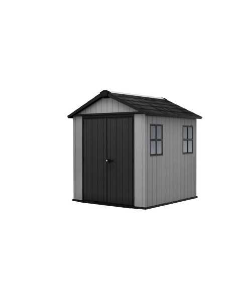 Keter casetta da giardino in resina NEWTON PLUS 757/775 EVOTECH GRIGIO - DOPPIA OPZIONE MONTAGGIO