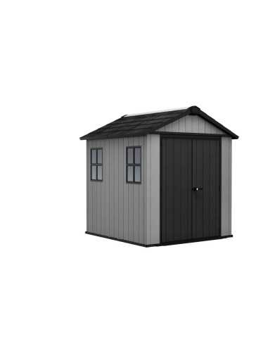 Keter casetta da giardino in resina NEWTON PLUS 757/775 EVOTECH GRIGIO - DOPPIA OPZIONE MONTAGGIO