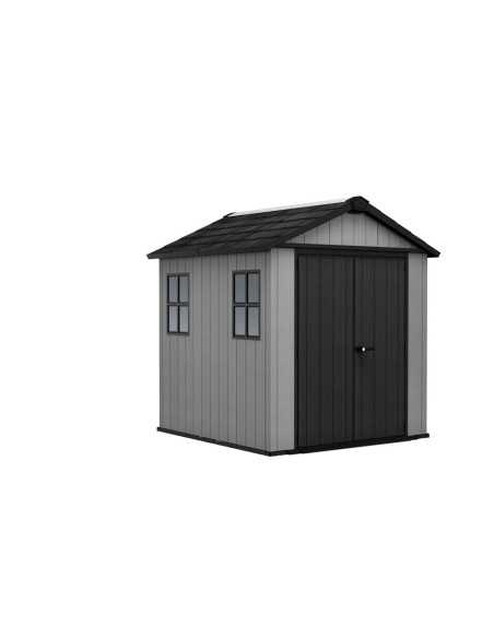 Keter casetta da giardino in resina NEWTON PLUS 757/775 EVOTECH GRIGIO - DOPPIA OPZIONE MONTAGGIO