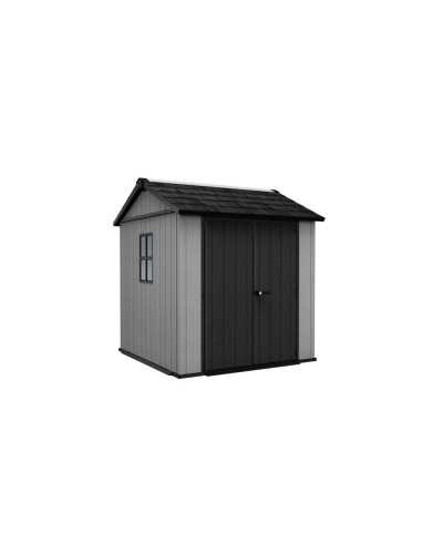Keter casetta da giardino in resina NEWTON PLUS 757/775 EVOTECH GRIGIO - DOPPIA OPZIONE MONTAGGIO