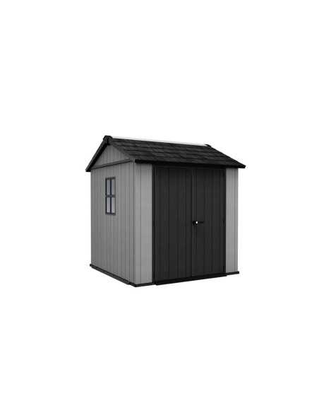 Keter casetta da giardino in resina NEWTON PLUS 757/775 EVOTECH GRIGIO - DOPPIA OPZIONE MONTAGGIO