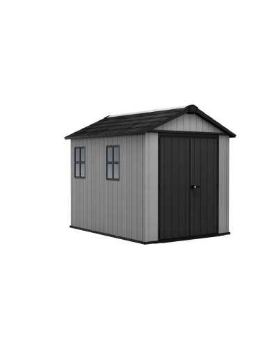 Keter casetta da giardino in resina NEWTON PLUS 759/975 EVOTECH GRIGIO - DOPPIA OPZIONE MONTAGGIO