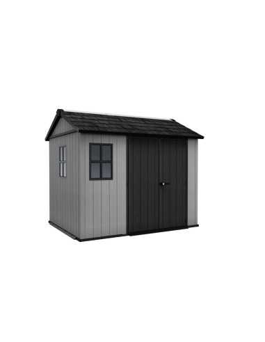 Keter casetta da giardino in resina NEWTON PLUS 759/975 EVOTECH GRIGIO - DOPPIA OPZIONE MONTAGGIO