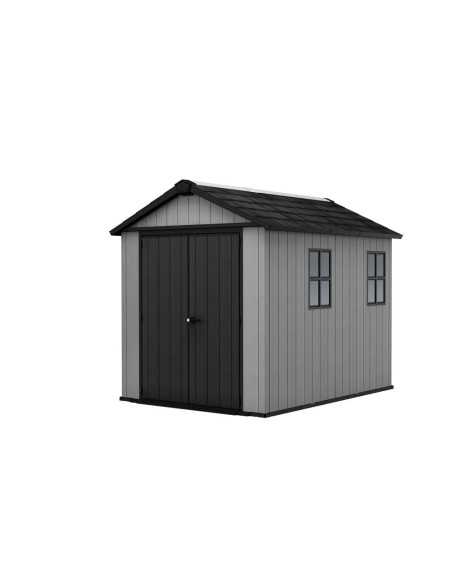 Keter casetta da giardino in resina NEWTON PLUS 759/975 EVOTECH GRIGIO - DOPPIA OPZIONE MONTAGGIO