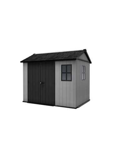 Keter casetta da giardino in resina NEWTON PLUS 759/975 EVOTECH GRIGIO - DOPPIA OPZIONE MONTAGGIO