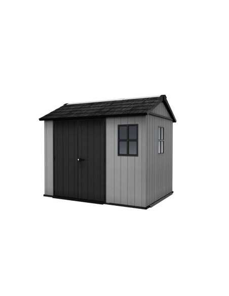 Keter casetta da giardino in resina NEWTON PLUS 759/975 EVOTECH GRIGIO - DOPPIA OPZIONE MONTAGGIO