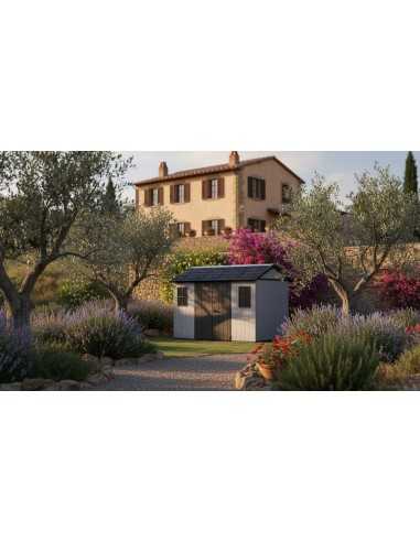 Keter casetta da giardino in resina NEWTON PLUS 7511/1175 EVOTECH GRIGIO - DOPPIA OPZIONE MONTAGGIO