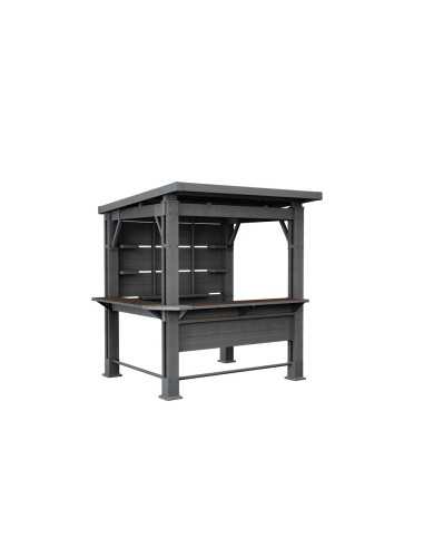 Keter arredo giardino in resina BAR GAZEBO SIGNATURE WALNUT