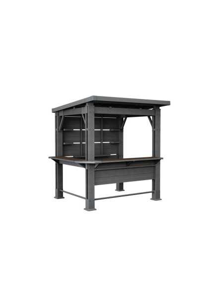 Keter arredo giardino in resina BAR GAZEBO SIGNATURE WALNUT