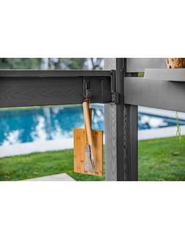 Keter arredo giardino in resina BAR GAZEBO SIGNATURE WALNUT