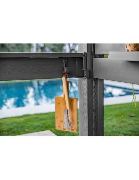 Keter arredo giardino in resina BAR GAZEBO SIGNATURE WALNUT
