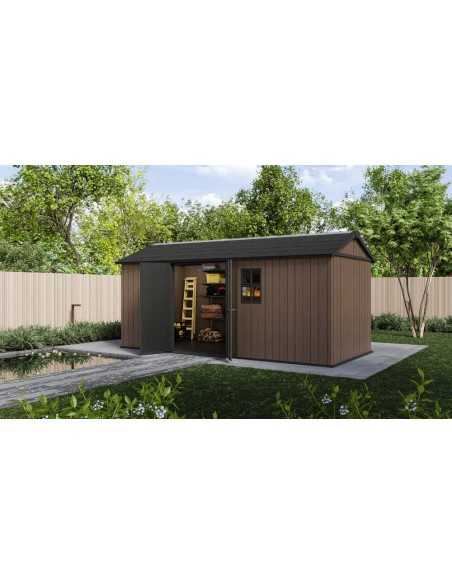 Keter casetta da giardino in resina NEWTON PLUS 7517/1775 EVOTECH+ - DOPPIA OPZIONE MONTAGGIO