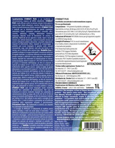 Etokraft Plus Stocker zanzaricida anti-zanzare 1 L