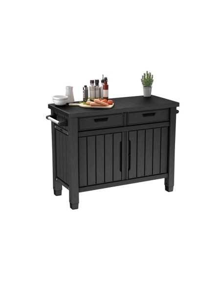 Keter tavolino da giardino UNITY XL DRAWERS GRAFITE - ECOM PACK