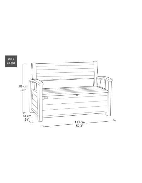 Keter cassapanca da giardino in resina DECO BENCH 60G