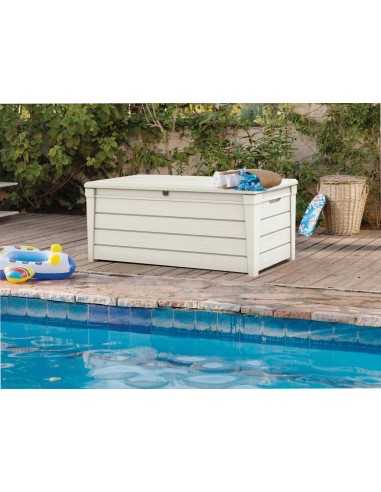 Keter cassapanca da giardino BRIGHTWOOD BIANCO - ECOM PACK