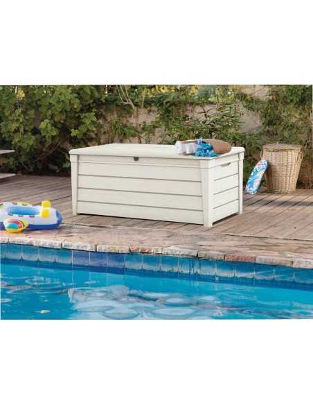 Keter cassapanca da giardino BRIGHTWOOD BIANCO - ECOM PACK