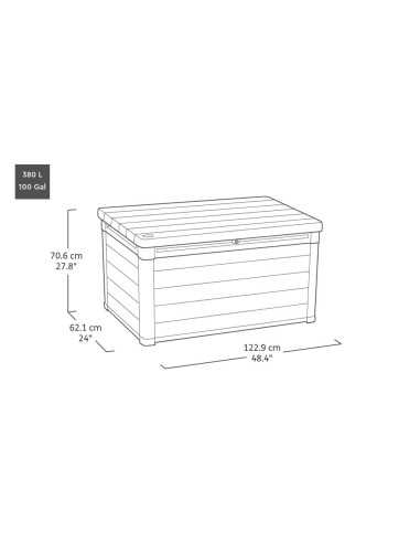 Keter cassapanca da giardino CORTINA BOX 100G EVOTECH+