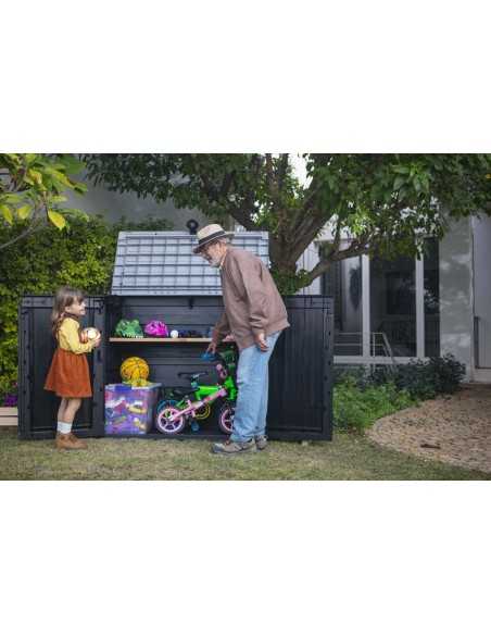 Keter Contenitore da giardino STORE-IT-OUT MIDI BLACK