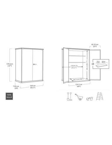 Keter Armadio da giardino CORTINA ALTO EVOTECH+
