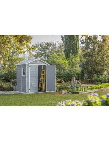 Keter casetta da giardino in resina MANOR 6x5 GRIGIO
