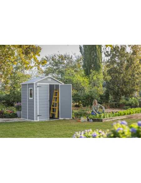 Keter casetta da giardino in resina MANOR 6x5 GRIGIO