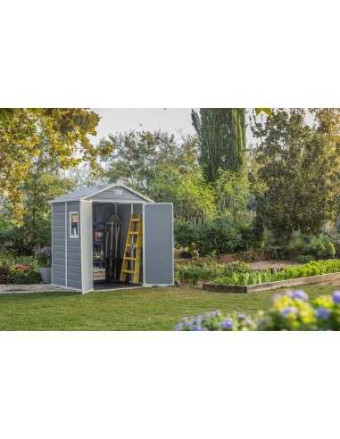 Keter casetta da giardino in resina MANOR 6x5 GRIGIO
