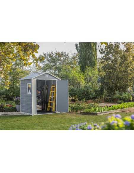 Keter casetta da giardino in resina MANOR 6x5 GRIGIO
