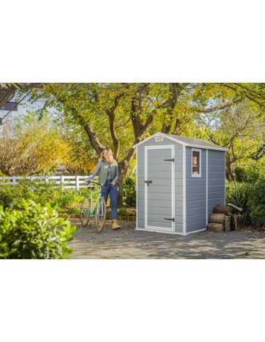 Keter casetta da giardino in resina MANOR 4x6  GRIGIO