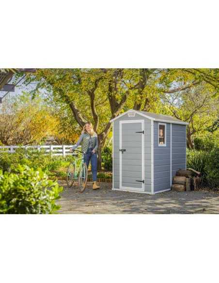 Keter casetta da giardino in resina MANOR 4x6  GRIGIO