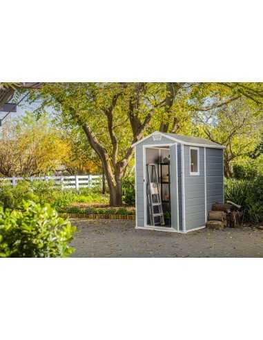 Keter casetta da giardino in resina MANOR 4x6  GRIGIO
