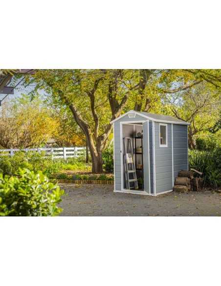 Keter casetta da giardino in resina MANOR 4x6  GRIGIO