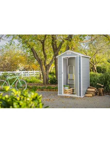 Keter casetta da giardino in resina MANOR 4x3  GRIGIO