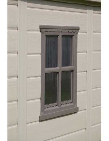 Keter casetta da giardino in resina FACTOR 8x8 BEIGE MENSOLE INCLUSE