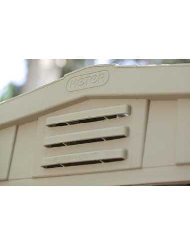 Keter casetta da giardino in resina FACTOR 6x6 BEIGE MENSOLE INCLUSE