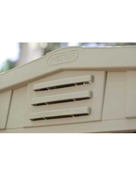 Keter casetta da giardino in resina FACTOR 6x6 BEIGE MENSOLE INCLUSE
