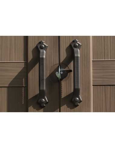 Keter casetta da giardino in resina FACTOR 6x6 BEIGE MENSOLE INCLUSE