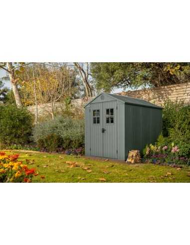 Keter casetta da giardino in resina DARWIN 6x8 VERDE EVOTECH+