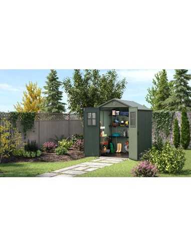 Keter casetta da giardino in resina DARWIN 6x6 VERDE  EVOTECH+