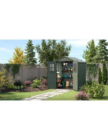 Keter casetta da giardino in resina DARWIN 6x6 VERDE  EVOTECH+